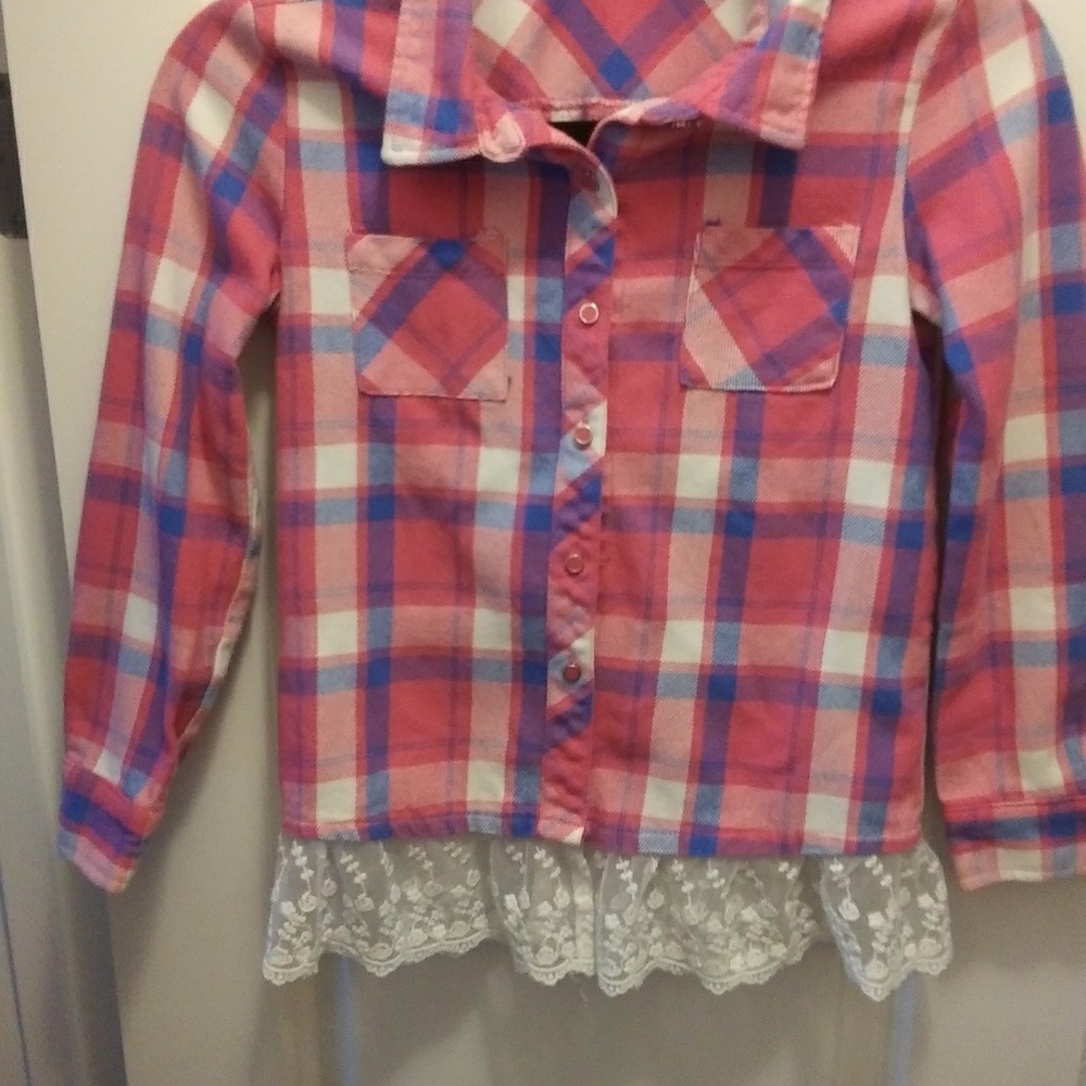 Girls Poof Girls button down shirt